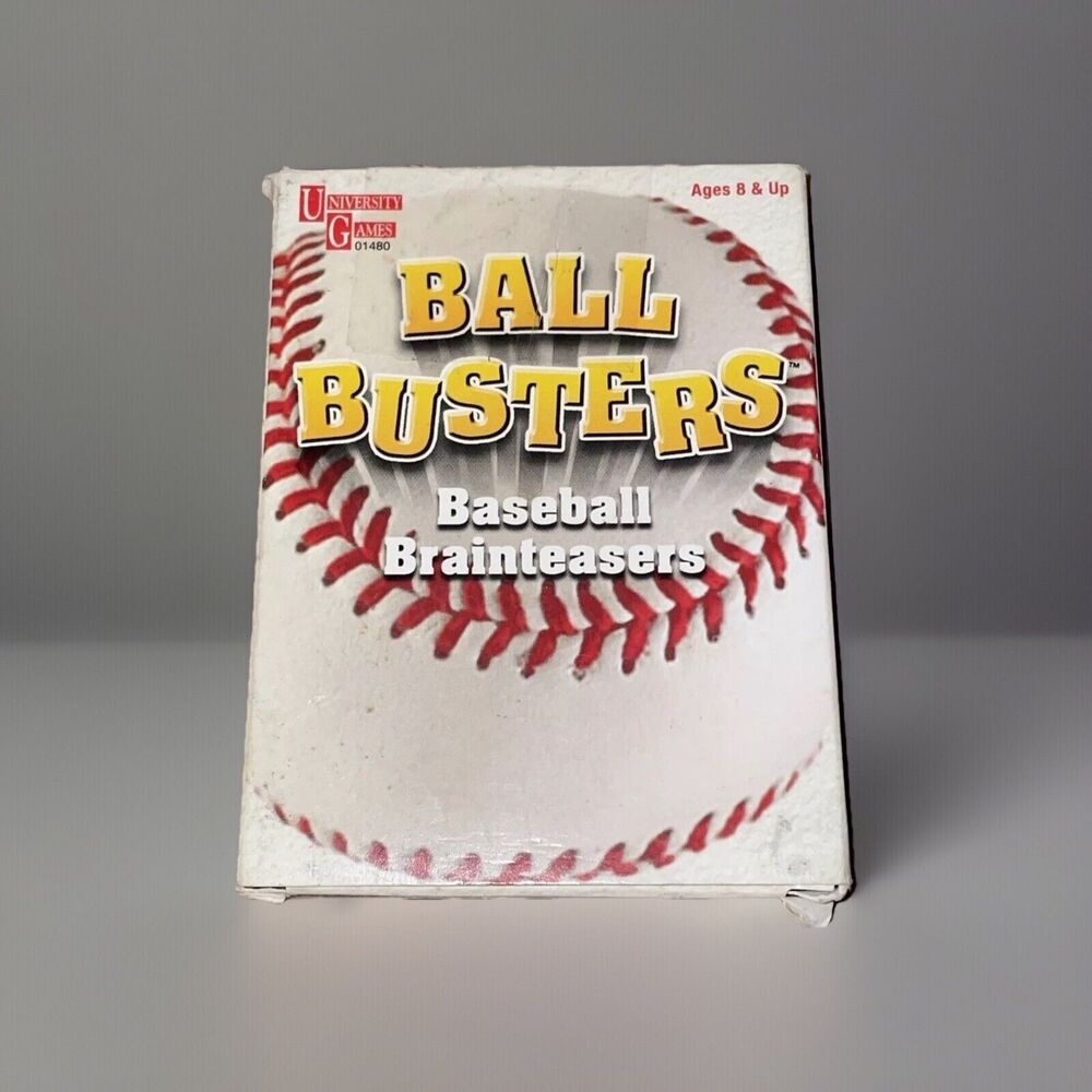 University Games Sealed Ball Busters Baseball Brainteasers and Trivia, 55 Cards